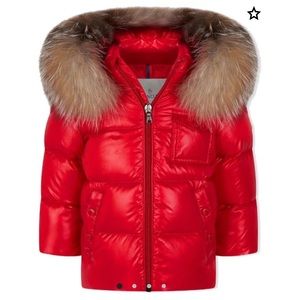 Red Moncler Toddler Coat